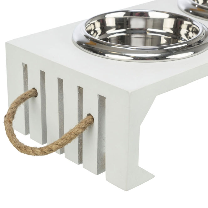 Trixie BE NORDIC kommenset, MDF/roestvrij staal - 2 × 0,4 l