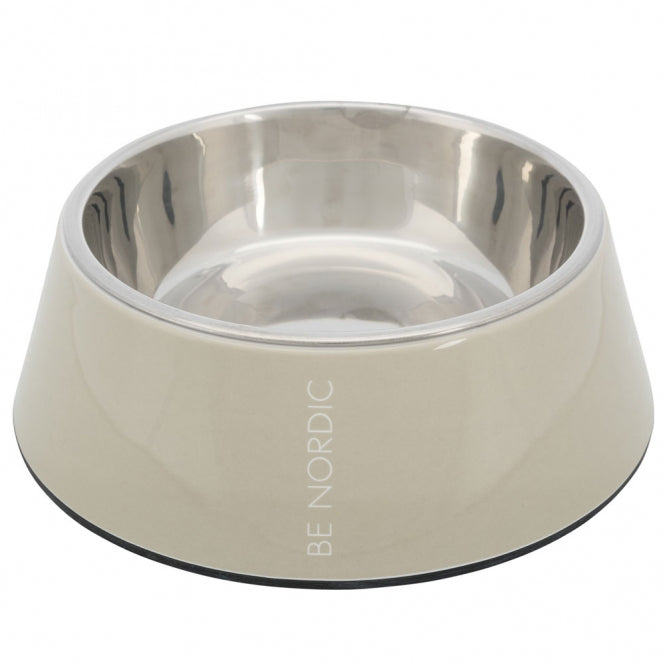 Trixie BE NORDIC kom van melamine en roestvrij staal - zand - 0,2 l/ø 14 cm