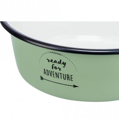 Trixie geëmailleerde/roestvrijstalen kom - Ready for Adventure - 0,9 l/ø 17 cm