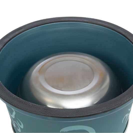 Trixie langoor schaal van roestvrij staal met kunststof buitenkant