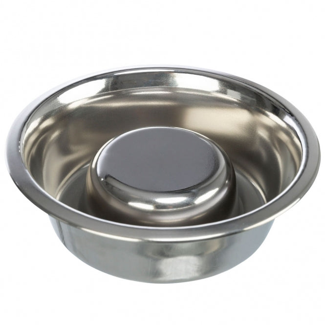 Trixie Slow Feeding roestvrijstalen kom - 0,6 l/ø 17 cm