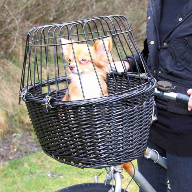 Trixie Fietsmand van Wilg met Rooster - zwart