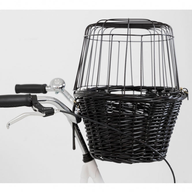 Trixie Fietsmand van Wilg met Rooster - zwart