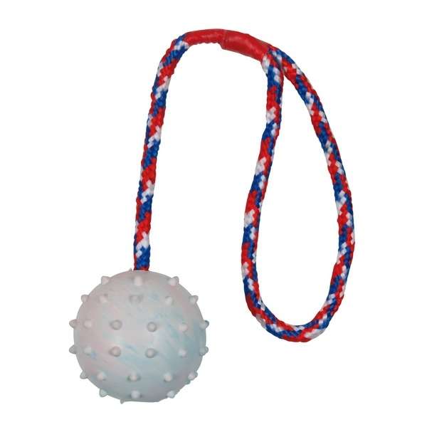 Trixie Natuurrubberbal aan Koord - 7 cm / 30 cm