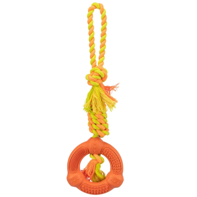 Trixie Speeltouw met Natuurrubber-Ring