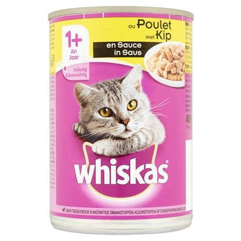 Whiskas Blik Adult Brokjes In Saus Kip