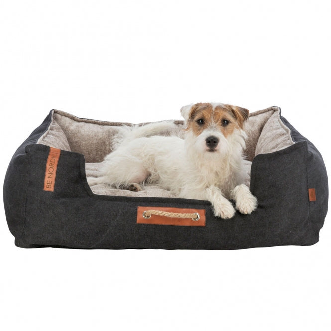 Trixie BE NORDIC bed Föhr - zwart/zand - 80 × 60 cm