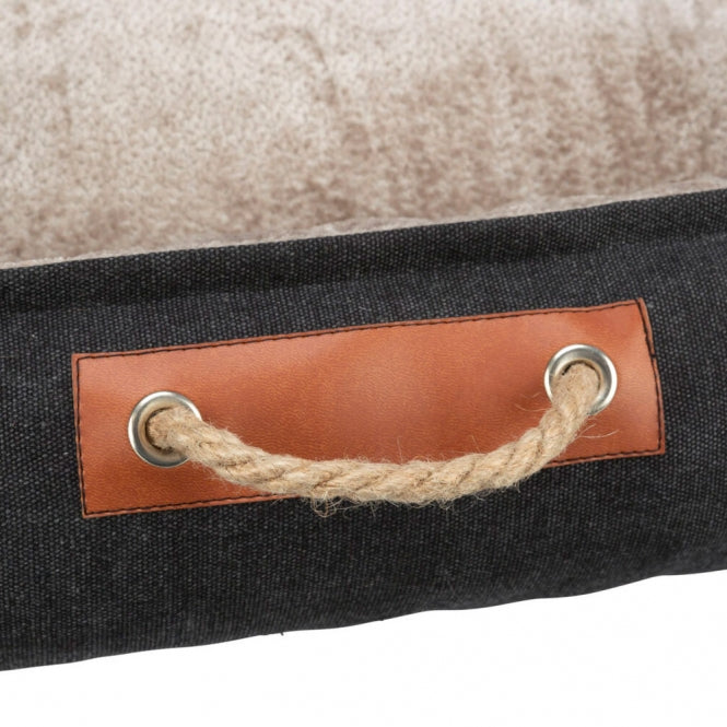 Trixie BE NORDIC bed Föhr - zwart/zand - 80 × 60 cm