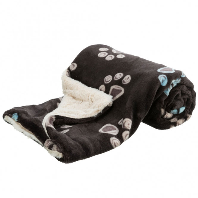 Trixie - Pluche deken Jimmy - taupe/beige - 100 × 70 cm