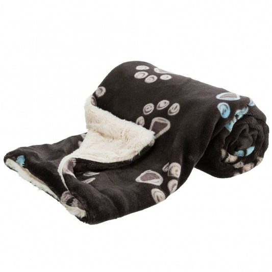 Trixie - Pluche deken Jimmy - taupe/beige - 100 × 70 cm