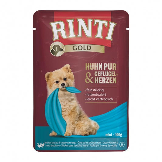 Rinti Gold Kip Puur & Gevogelteharten - 100 g (pouch)