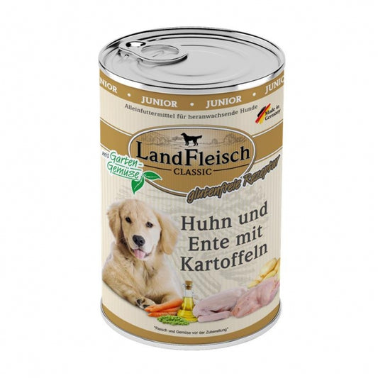 Landfleisch Dog Classic Junior Kip, Eend & Aardappel - 400 g