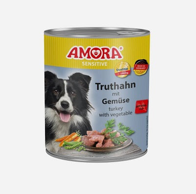 AMORA Dog Sensitive - Kalkoen & Groente 800g