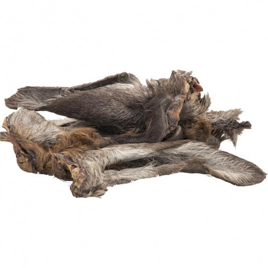 Klassieke hondensnack hertenoren met bont 3 stuks