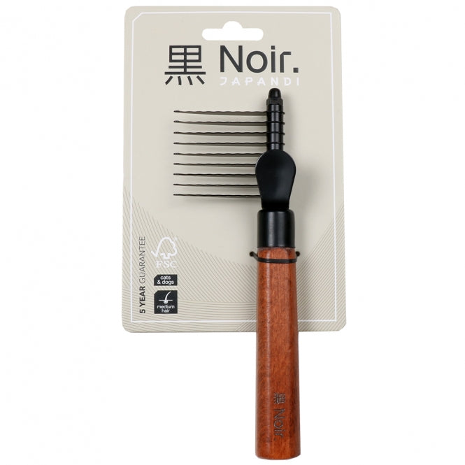EBI Noir Japandi Ontklittingskam - L - 19,5 x 6,5 x 2,5 cm