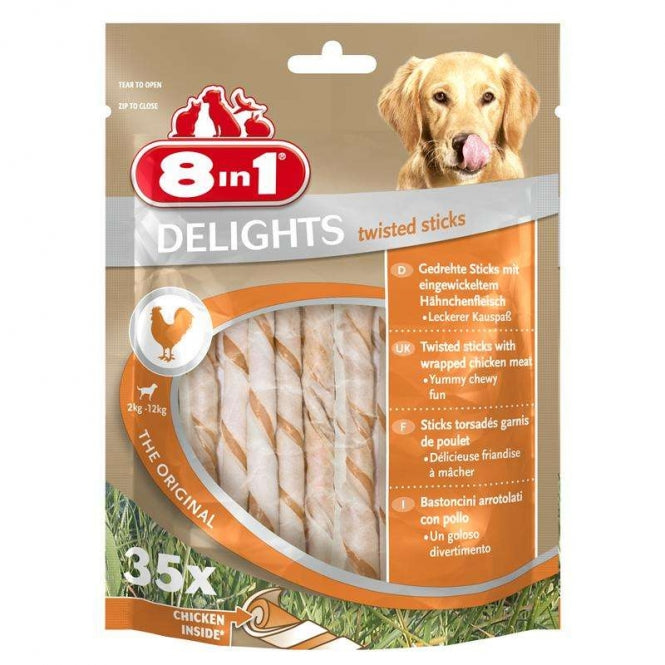 8in1 Delights Twisted Sticks - 35 Stuks