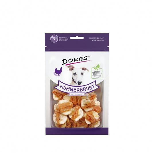 Dokas Dog Snack Kipborstfilet met Banaan - 70 g