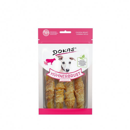 Dokas Dog Snack Kipborst Kauwrol - 90 g