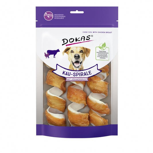Dokas Dog Snack Kauwspiraal met Kipborstfilet - 110 g