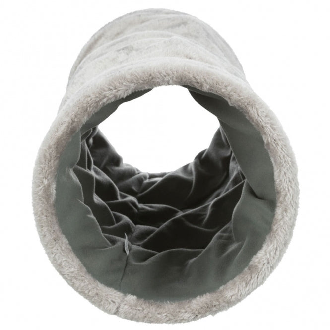 Trixie Crunch Plüschtunnel, 60 cm - Grijs