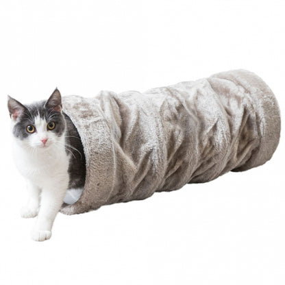 Trixie Crunch Plüschtunnel, 60 cm - Grijs