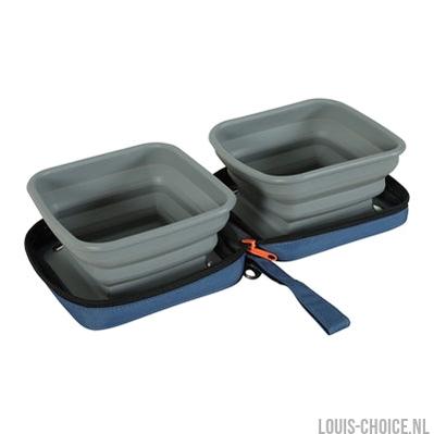 Zolux Bvk 2In1 Opvouwbare Voerbak En Drinkbak Blauw