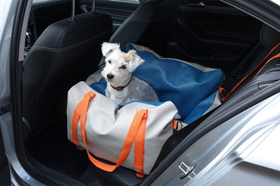 Merkloos Autostoel / Reismand Hondenmand Beige / Blauw / Oranje