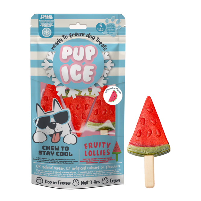 Pup Ice Fruit Lollies Watermeloen S - 3 stuks