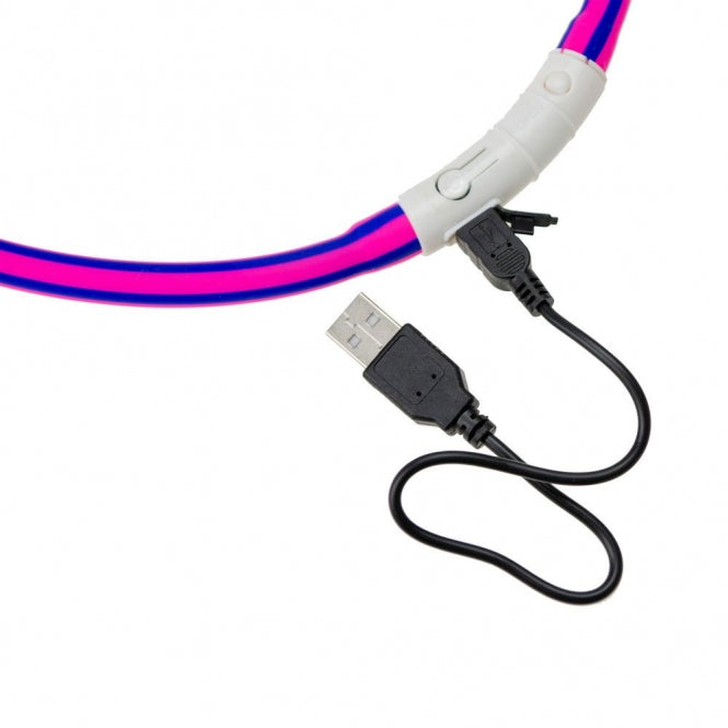 Karlie Visio Light LED lichtbuis met USB - Gestreept - rood-wit