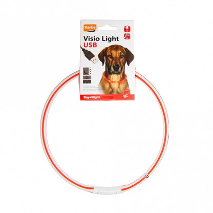 Karlie Visio Light LED lichtbuis met USB - Gestreept - rood-wit