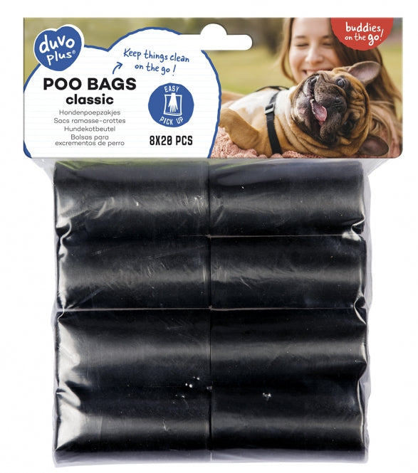 Duvoplus Hondenpoepzakjes Classic Zwart - 4 x 20 stuks