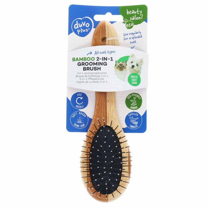 Duvoplus Bamboo 2-in-1 Verzorgingsborstel - 20 x 6 cm