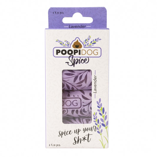 Poopidog - Hondenpoepzakjes met kruiden, lavendel en viooltjes - 4 x 15 Stuks