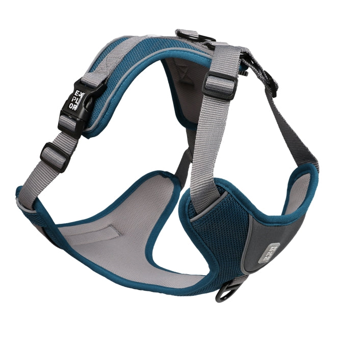 Duvoplus EXPLOR Ultimate Fit No-Pull Tuigje - petrol blue - L - 48-58cm / 58-81cm