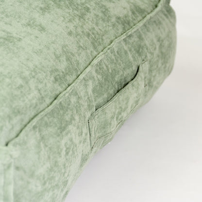 Duvoplus - Velvet rechthoekig kussen - Groen - 56x40x13cm