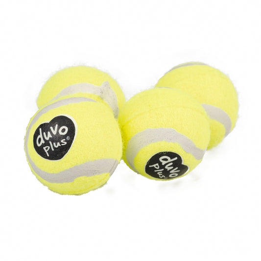 Duvoplus - Tennisballen - Geel - 4 stuks / 4 cm