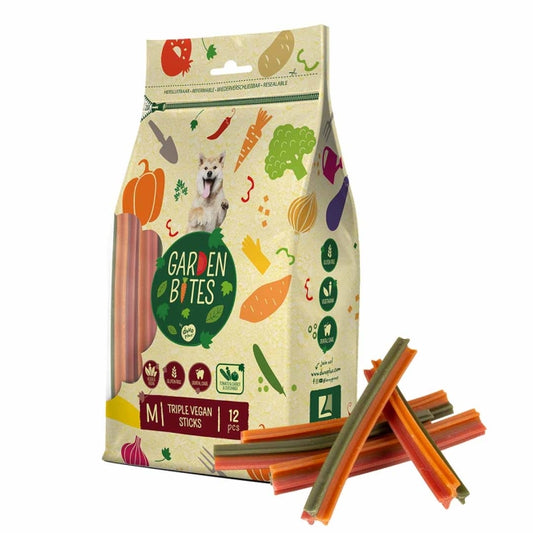 DUVO - Garden Bites Triple Vegan Sticks - M - 15 cm / 12 stuks