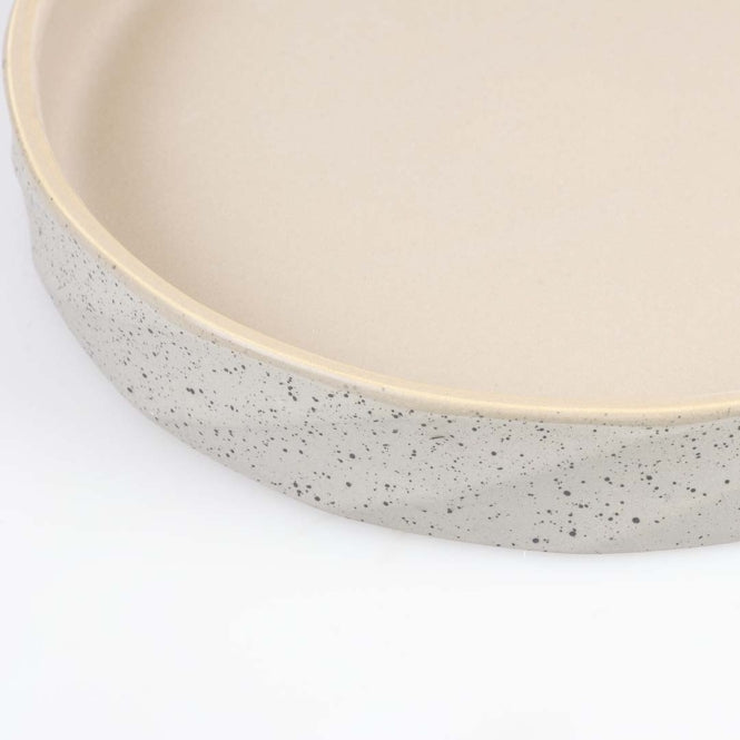 Duvoplus Platte Keramiekbak Stone Wavy Dune - 260ml - 14,5x14,5x3cm