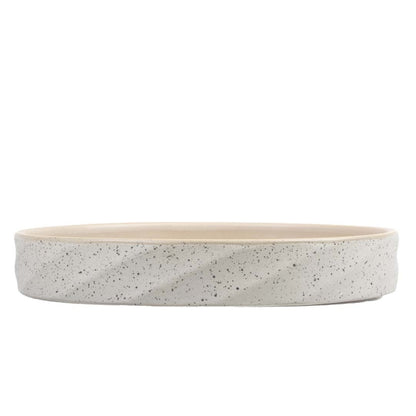 Duvoplus Platte Keramiekbak Stone Wavy Dune - 260ml - 14,5x14,5x3cm