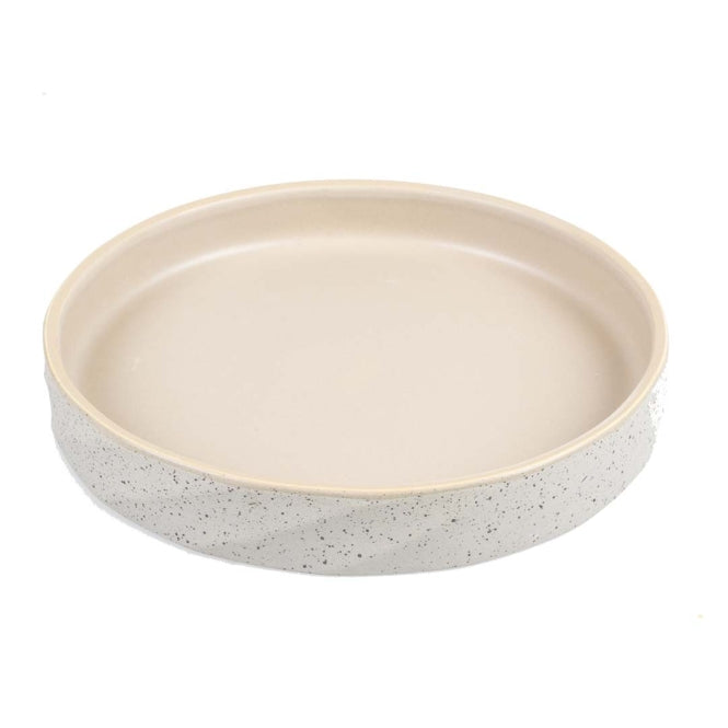 Duvoplus Platte Keramiekbak Stone Wavy Dune - 260ml - 14,5x14,5x3cm