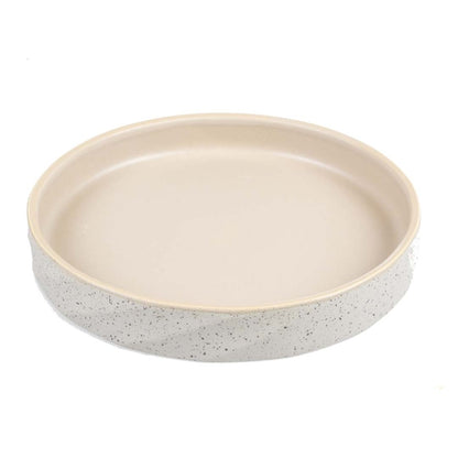 Duvoplus Platte Keramiekbak Stone Wavy Dune - 600ml - 21x21x3cm