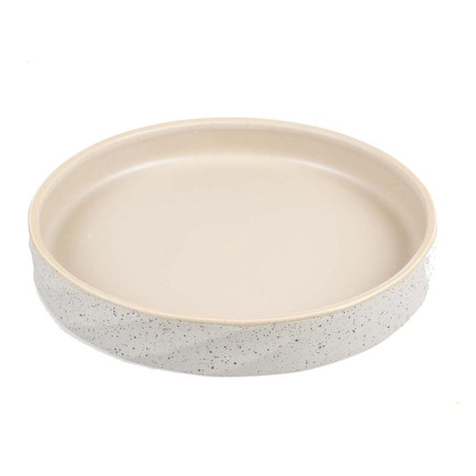 Duvoplus Platte Keramiekbak Stone Wavy Dune - 600ml - 21x21x3cm