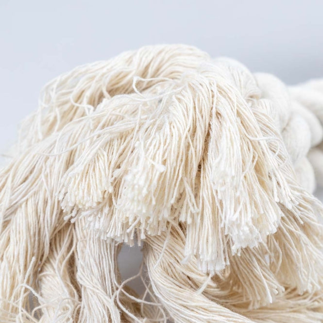 Duvoplus - ECO katoenen touw met 3 knopen en lus - Wit
