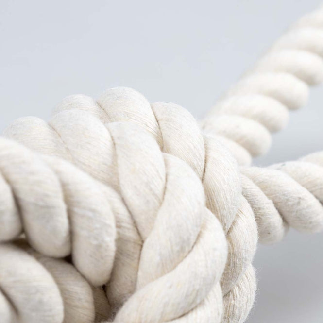 Duvoplus - ECO katoenen touw met 3 knopen en lus - Wit