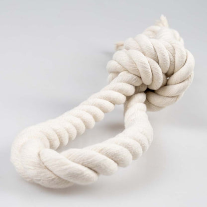 Duvoplus - ECO katoenen touw met 2 knopen en lus - Wit