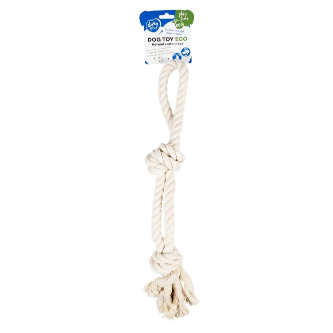 Duvoplus - ECO katoenen touw met 2 knopen en lus - Wit