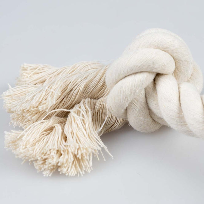 Duvoplus - ECO katoenen touw met 2 knopen - Wit - 44 cm / 285 g