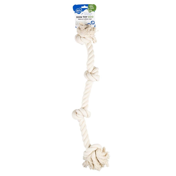 Duvoplus - ECO katoenen touw met 4 knopen - Wit