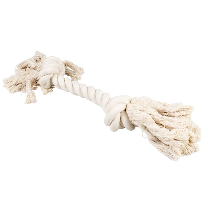 Duvoplus - ECO katoenen touw met 2 knopen - Wit - 45 cm / 500 g