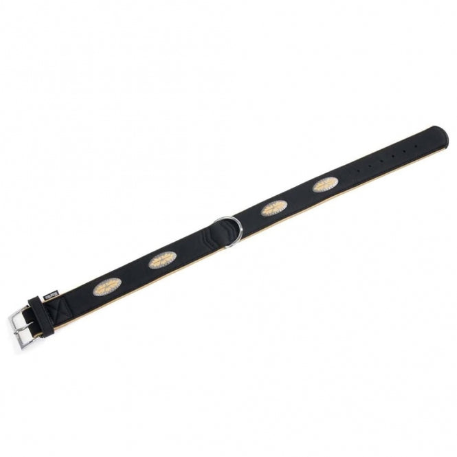 Karlie Art Buffalo Oak Halsband - Zwart/Beige - 65cm / 40mm